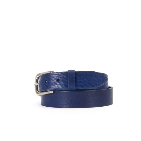 1 1/4" Classic Cobalt Blue Leather Belt