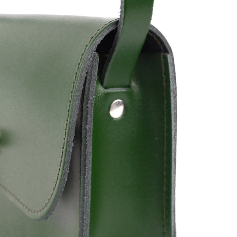 Dark Green Leather Shoulder Bag - Chroma