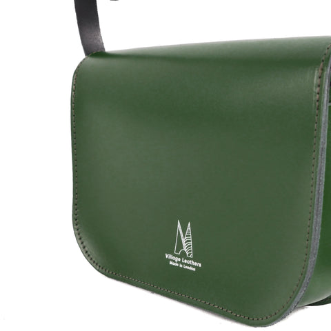 Dark Green Leather Shoulder Bag - Chroma