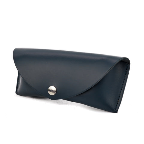 Navy Leather Sunglasses Case - Chroma