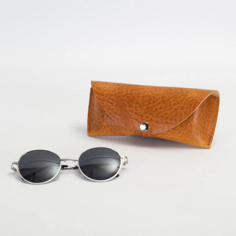 Missouri Tan Leather Sunglasses Case