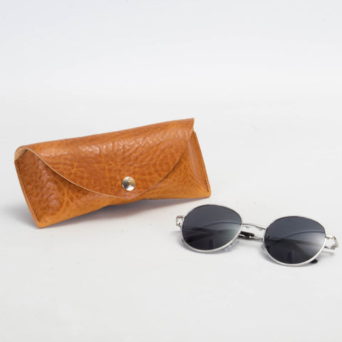 Missouri Tan Leather Sunglasses Case