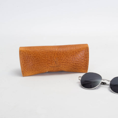 Missouri Tan Leather Sunglasses Case