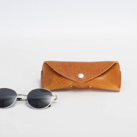 Missouri Tan Leather Sunglasses Case