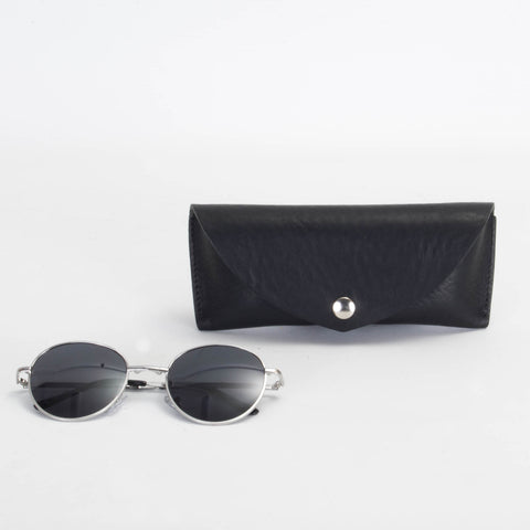 Missouri Black Leather Sunglasses Case