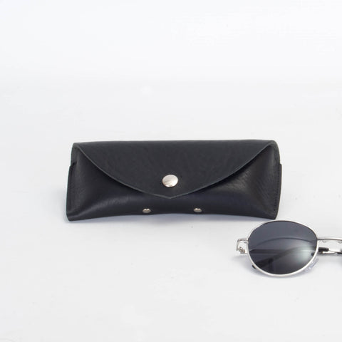 Missouri Black Leather Sunglasses Case