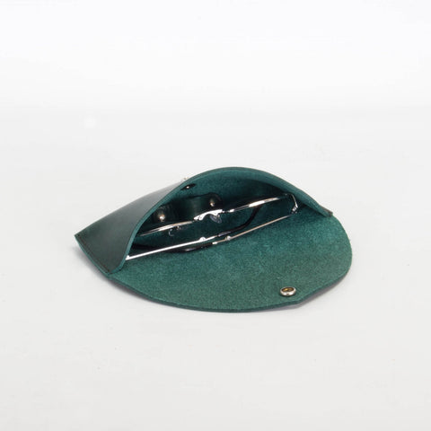 Missouri Green Leather Sunglasses Case