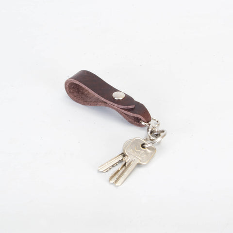 Belt Loop Brown Leather Key Ring