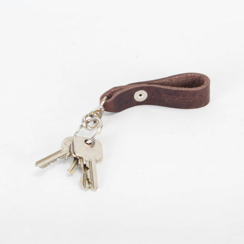 Belt Loop Brown Leather Key Ring