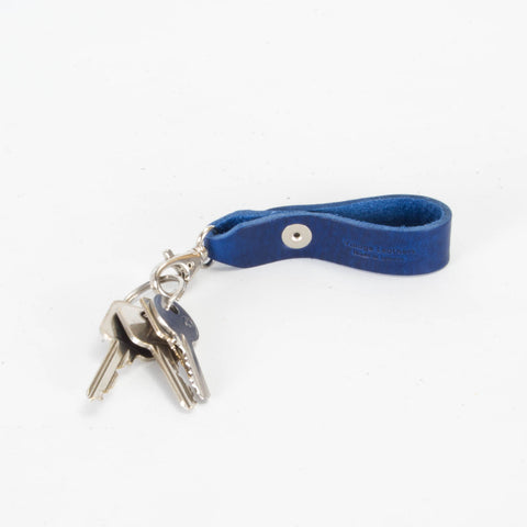 Belt Loop Cobalt Blue Leather Key Ring