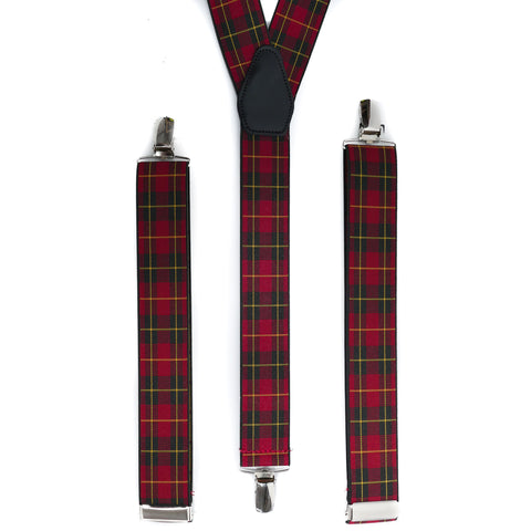 Red Tartan Mens Trouser Braces