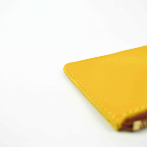 Yellow Leather Zip Purse - Roam